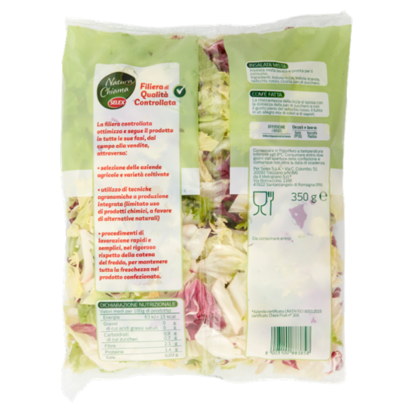 Selex Natura Chiama Insalata Mista Lavata e Pronta per il Consumo 350 g