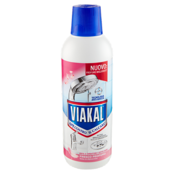 Viakal Detersivo Anticalcare Bagno e Cucina Fresco Profumo Liquido 470 ml
