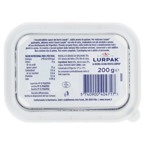 Lurpak Spalmabile Leggermente Salato 200 g