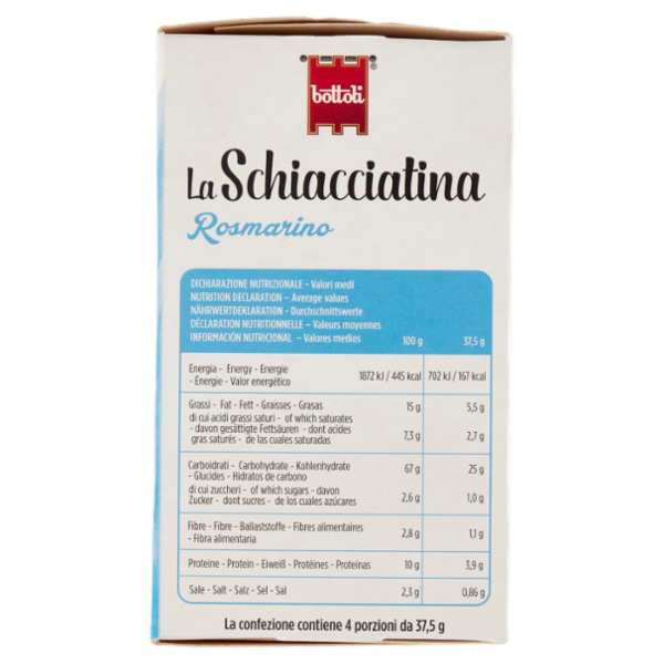 bottoli la Schiacciatina Rosmarino 4 x 37,5 g