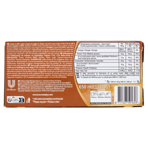 Viennetta Algida Cappuccino 320 g