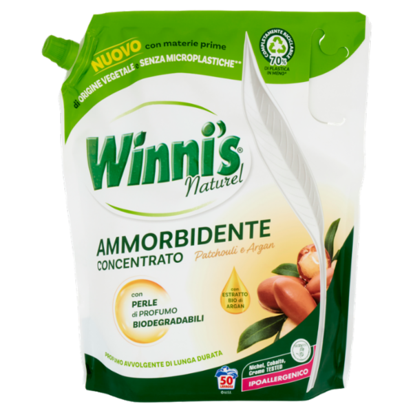 Winni's Naturel Ammorbidente Concentrato Patchouli e Argan pouch 50 Lavaggi 1,25 l