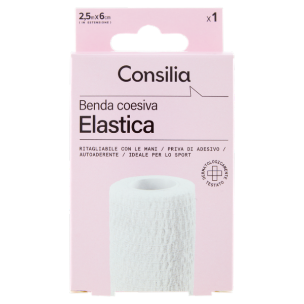 Consilia Benda Coesiva Elastica 2,5 m x 6 cm in Estensione