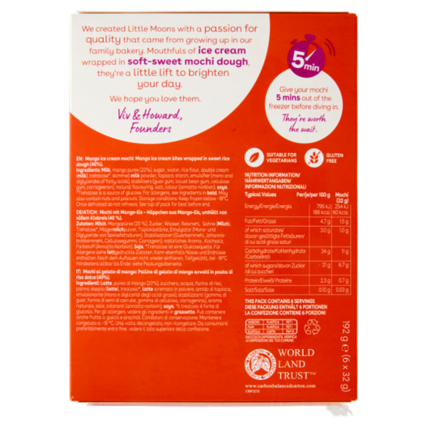 little moons Mochi Ice Cream majestic Alphonso Mango 6 x 32 g