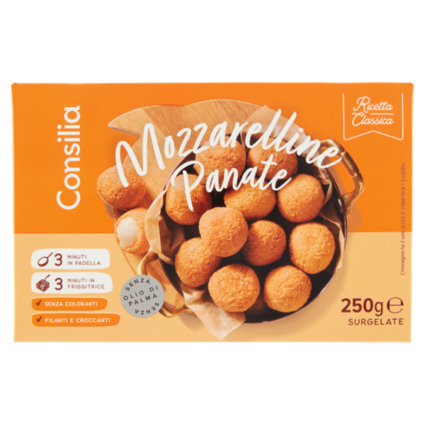 Consilia Bocconcini di Mozzarella Surgelati Panati 250 g
