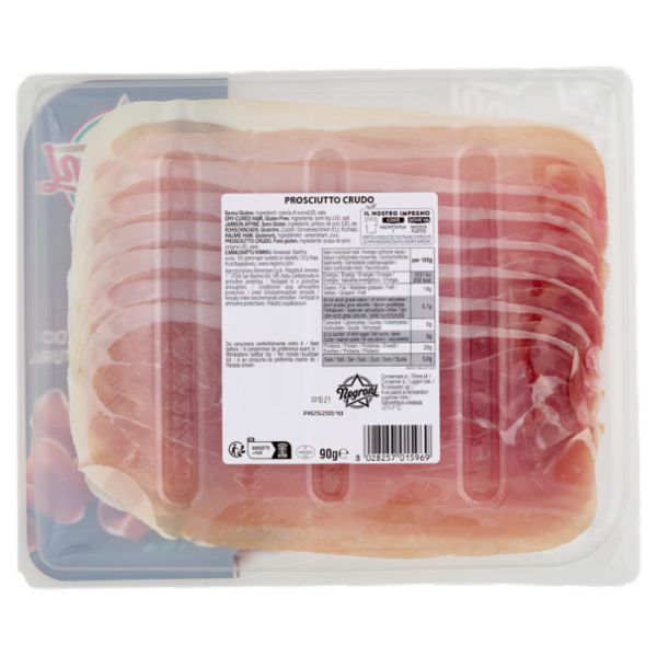 Negroni Crudo Stella Prosciutto Crudo a Lenta Stagionatura Naturale 90 g