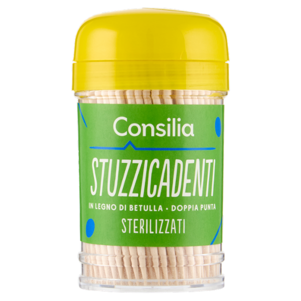 Consilia Stuzzicadenti Doppia Punta in Betulla Sterilizzati 250 pezzi