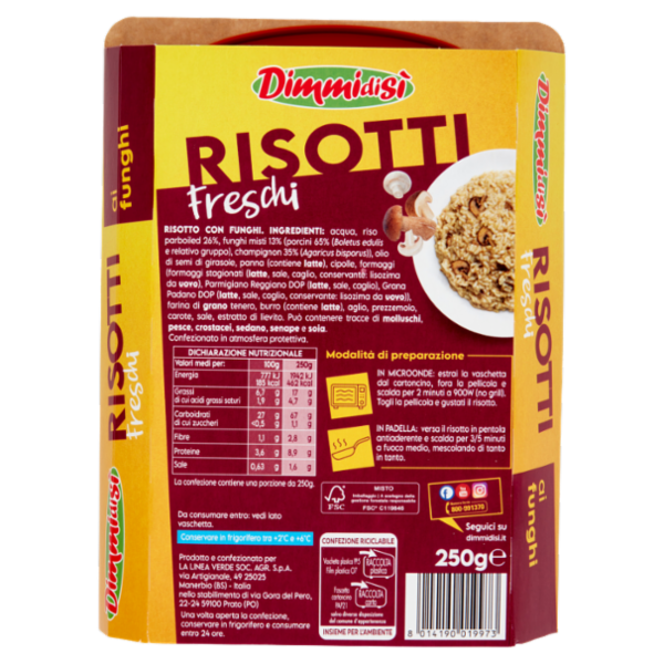 DimmidiSì Risotti Freschi ai funghi 250 g