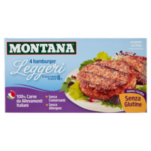 Montana 4 Hamburger Leggeri Surgelati 4 x 100 g