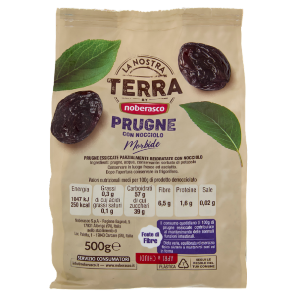 La Nostra Terra Prugne con Nocciolo Morbide 500 g