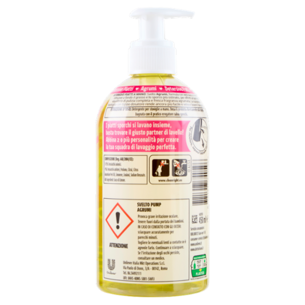 Svelto Detersivo Piatti Agrumi 450 ml