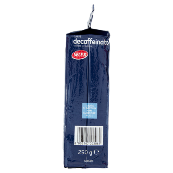 Selex Caffè Decaffeinato Tostato e Macinato 250 g