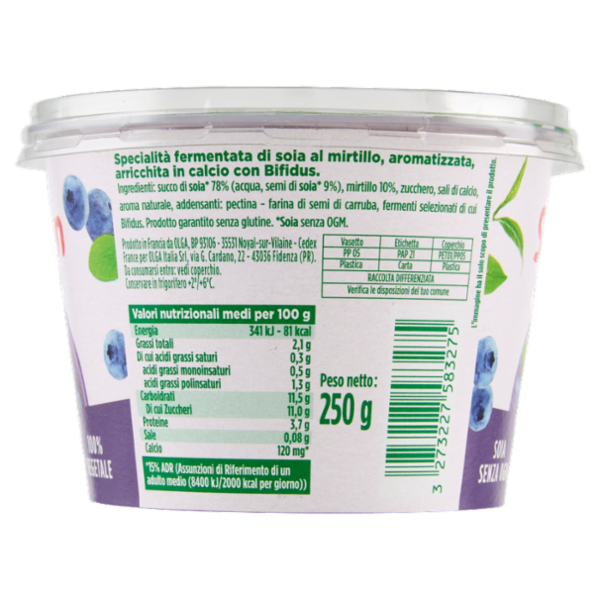 Sojasun Bifidus Mirtillo 250 g
