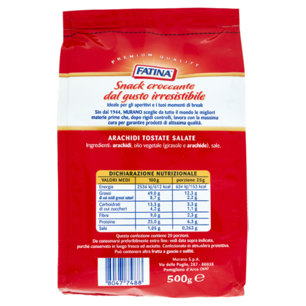 Fatina Arachidi Tostate e Salate 500 g