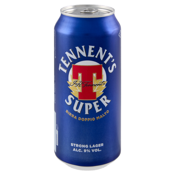 TENNENT'S SUPER Birra strong lager doppio malto lattina 44cl