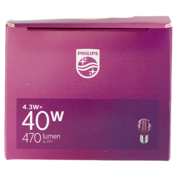 Philips Led sfera filamento 40W E27 2700K
