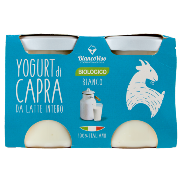 BiancoViso Yogurt di Capra Biologico Bianco 2 x 125 g