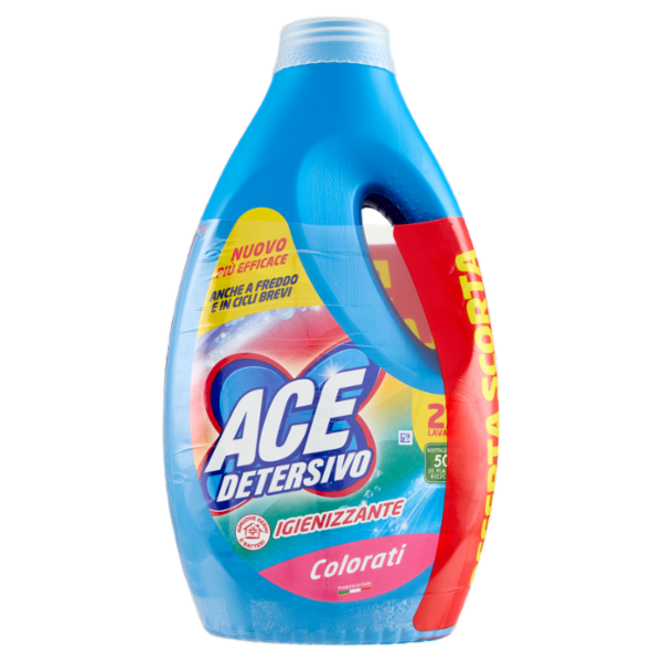 Ace Detersivo Igienizzante Colorati 2 x 27 Lavaggi 2 x 1350 ml