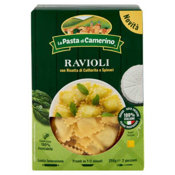 La Pasta di Camerino Ravioli con Ricotta di Colfiorito e Spinaci 250 g
