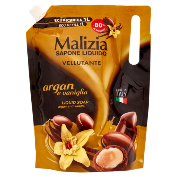 Malizia Sapone Liquido Vellutante argan e vaniglia 1000 mL