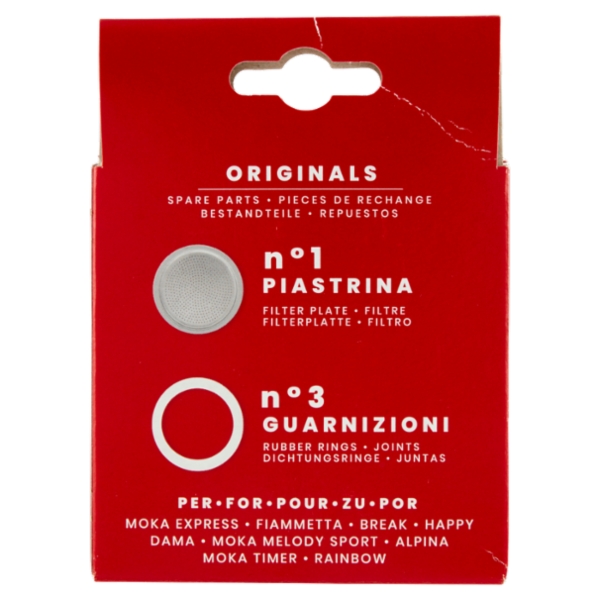 Bialetti 3 Guarnizioni & Piastrina 3-4 tazze