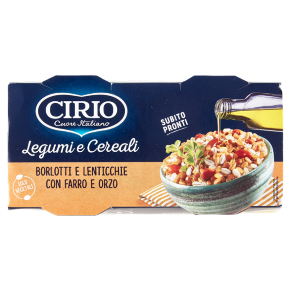 Cirio Legumi e Cereali Borlotti e Lenticchie con Farro e Orzo 2 x 200 g