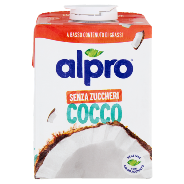 ALPRO Senza Zuccheri Cocco, Bevanda 100% Vegetale, Senza Lattosio, Basso in grassi, 500ml