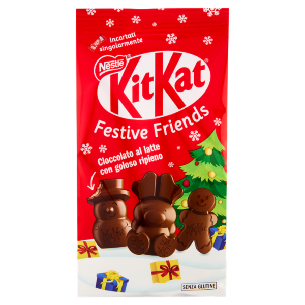 KITKAT Festive Friends Personaggi di Cioccolato al Latte Sacchetto 147g