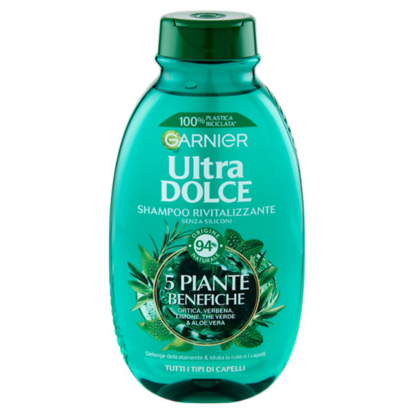 Garnier Shampoo Ultra Dolce 5 Piante, Shampoo per Capelli Normali, 250 ml