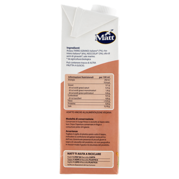 Matt Nocciola e Farro Bio 1 L