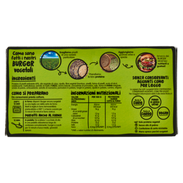 Findus Green Cuisine 2 Burger Vegetali 200 g