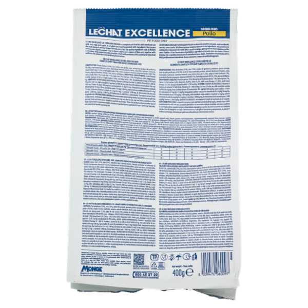 Le Chat Excellence Sterilised Pollo con riso, uova, mela 400 g