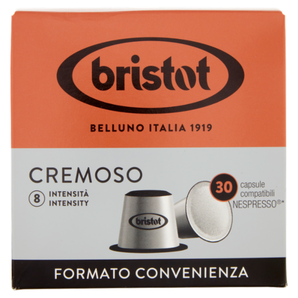bristot Cremoso 30 capsule compatibili Nespresso* 165 g