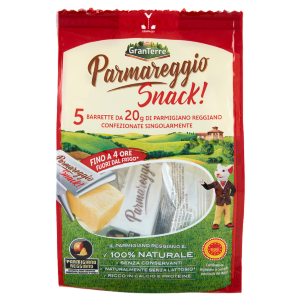 Parmareggio Snack! Parmigiano Reggiano DOP 5 x 20 g