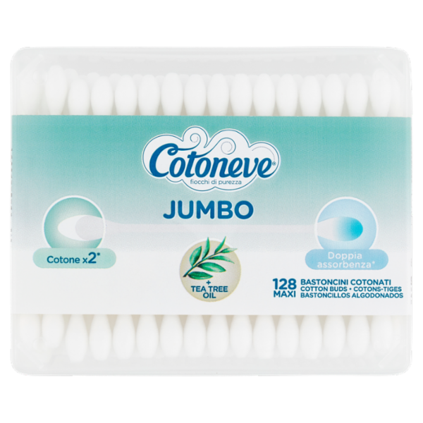Cotoneve Jumbo Maxi Bastoncini Cotonati 128 pz