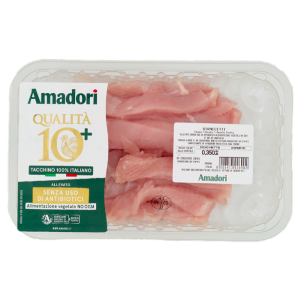Amadori Qualità 10+ Tacchino Straccetti 0,350 kg