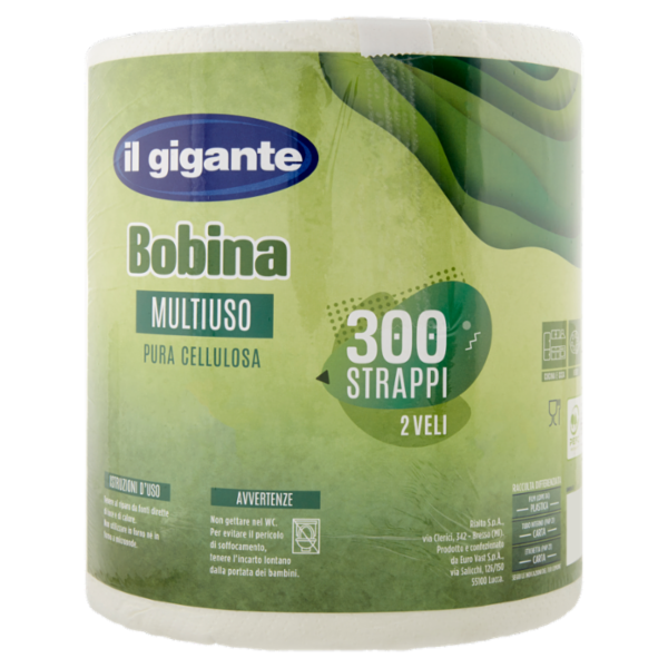 IL GIGANTE Bobina Multiuso 300 Strappi 2 Veli