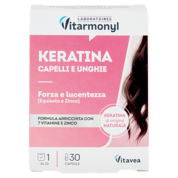Laboratoires Vitarmonyl Keratina Capelli e Unghie Forza e lucentezza 30 Capsule 12,15 g