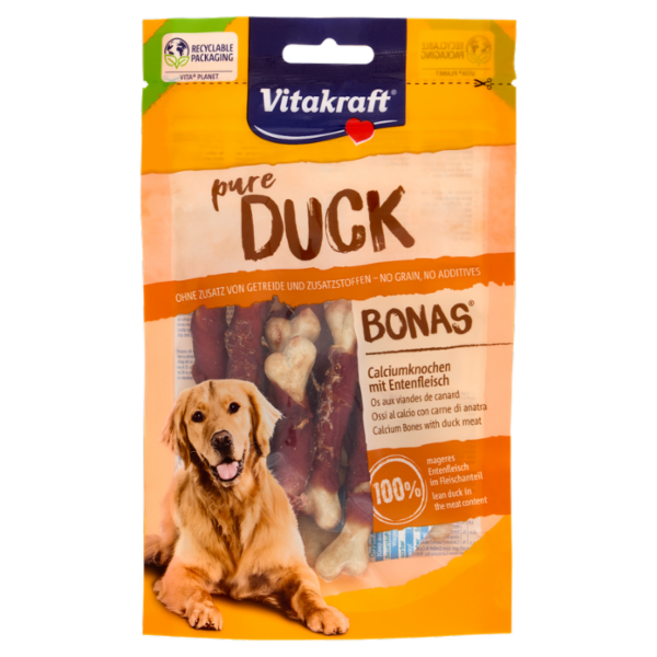 Vitakraft pure Duck Bonas Ossi al calcio con carne di anatra 80 g