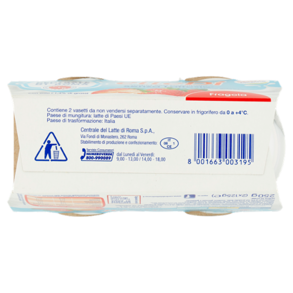 Centrale del Latte di Roma elleDì Yogurt Alta Digeribilità Senza Lattosio* Fragola 2 x 125 g