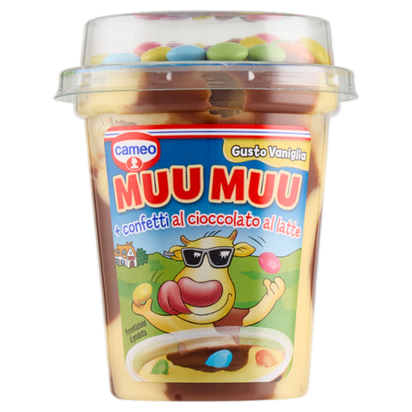 cameo Muu Muu Gusto Vaniglia + confetti al cioccolato al latte 125 g