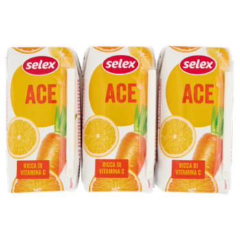 Selex Succo ACE Arancia Limone Carota 3 x 200 Ml