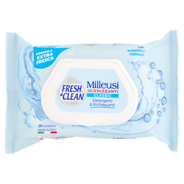 Fresh & Clean Salviettine Milleusi Igienizzanti Classic 20 pz