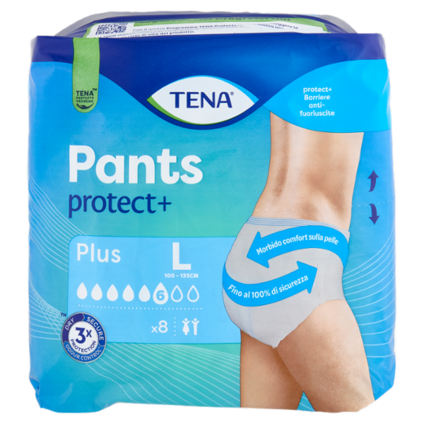 Tena Pants protect+ Plus L 8 pz