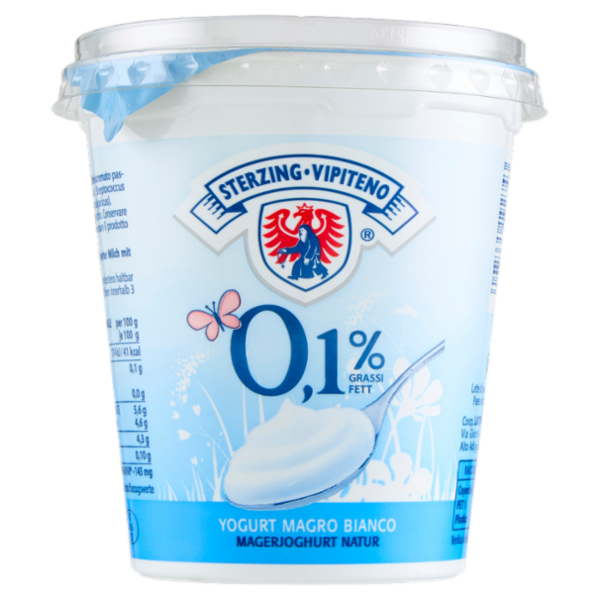 Sterzing Vipiteno 0,1% Grassi Yogurt Magro Bianco 400 g