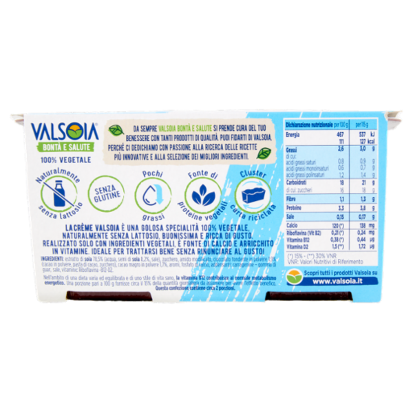 Valsoia Bontà e Salute la Crème Cioccolato 2 x 115 g