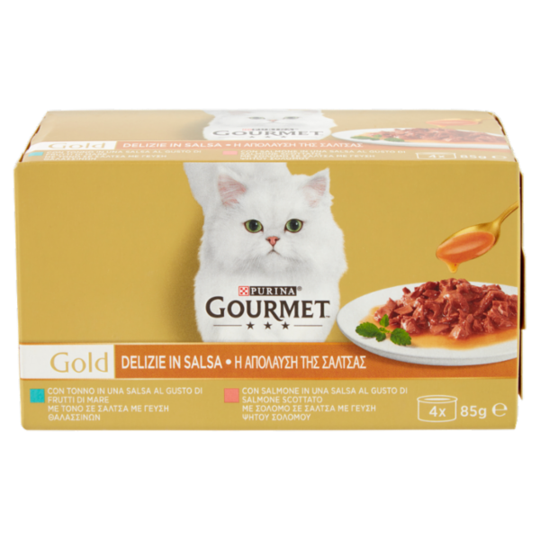 PURINA GOURMET Gold Delizie in Salsa Salmone / Tonno 4x85g