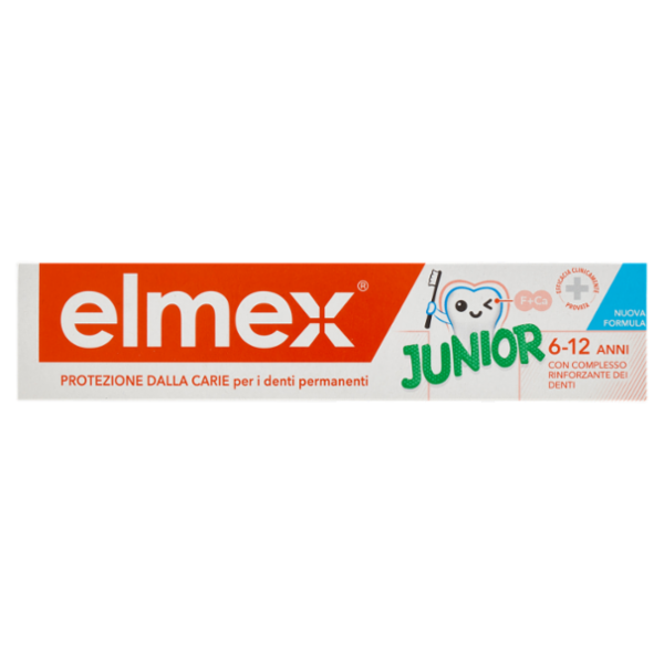 elmex dentifricio Junior bimbi, bambini 6-12 anni 75 ml