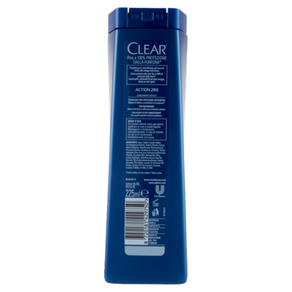 Clear Men Shampoo Antiforfora Action 2in1 225 ml