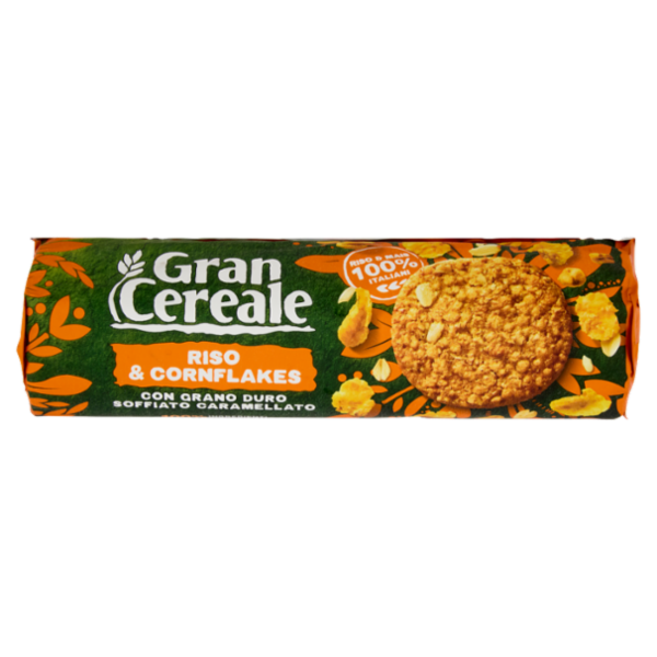 Gran Cereale Biscotti Gran cereale Riso e Cornflakes Biscotti Tubo 230 g